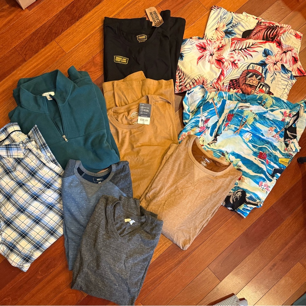 Men's Big and Tall LOT-Sasquatch-HAWAIIAN, Sonoma,NWT-Men's Shirt/4XLT 4XB  NWT